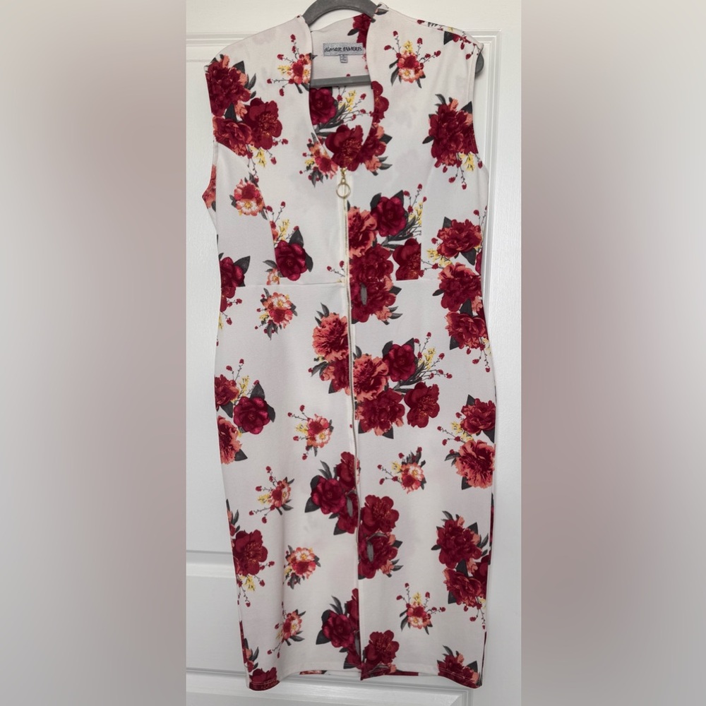 Almost Famous Red and Yellow Floral Dress